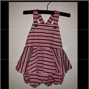 Ralph Lauren baby bubble romper red blue white 3 m